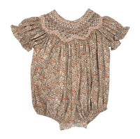 Sweet Dreams - Girl's Sabrina Floral Smocked Bubble