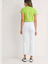 Just Black Denim - Patch Pocket Cropped Flare Jeans