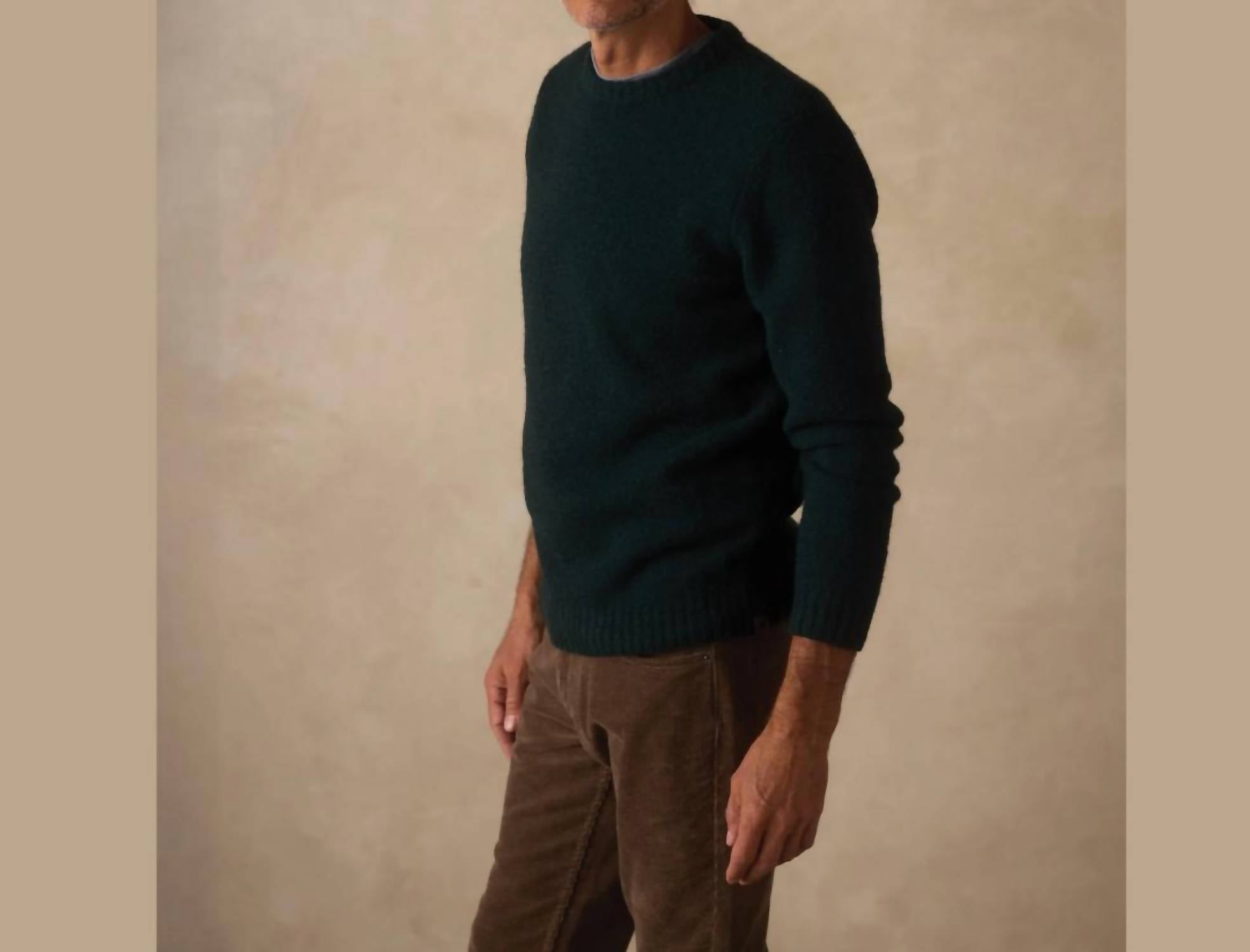 The Normal Brand Homebound Crewneck Sweater in dark sea - men's sweater - alternate view
