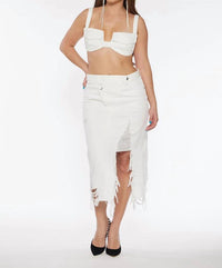 Circular Path - Pocket Denim Bikini Top