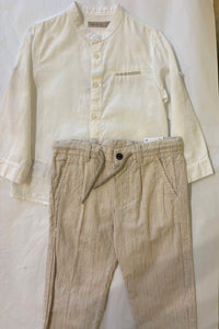 Mayoral - Boy's Linen Striped Pants Set