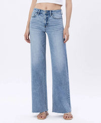 Flying Monkey - High Rise Raw Hem Jeans
