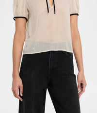 Frame - The Tie Puff Sleeve Blouse