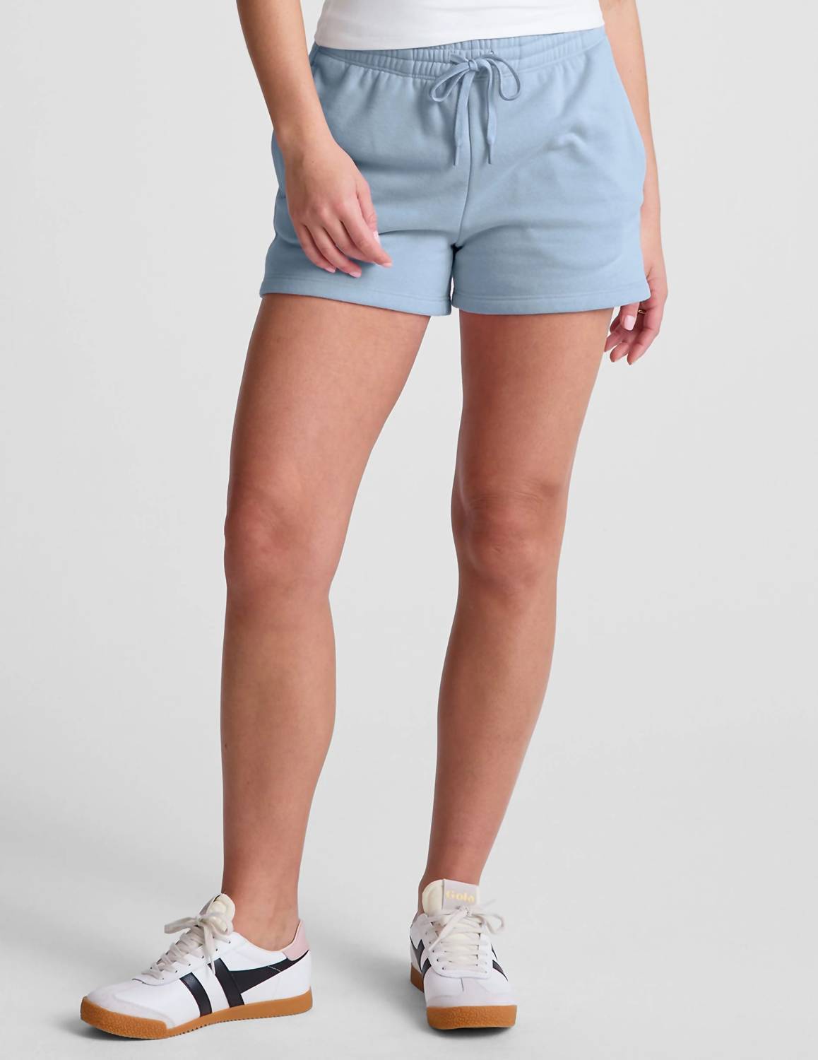 BEYOND YOGA Luxefleece Sweat Short in blue zen - women's shorts