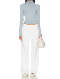 RIPLEY RADER Turtleneck Top in chambray - women's long sleeve top - view 4