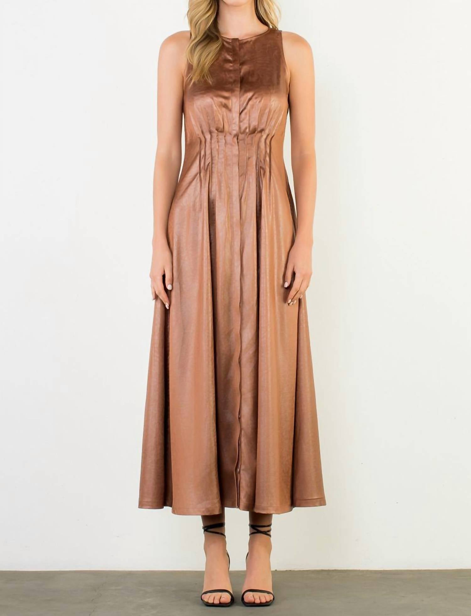 Thml - Landry Pleated Sleeveless Maxi Dress