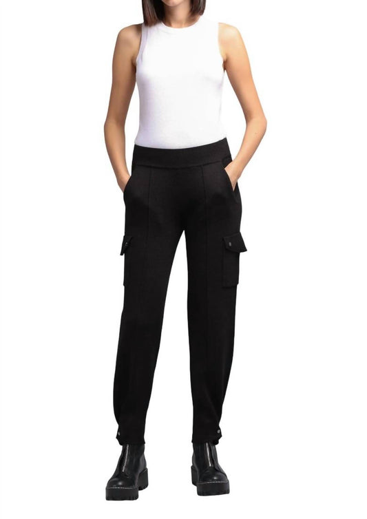 Minnie Rose - Cotton Blend Pleated Snap Leg Pant