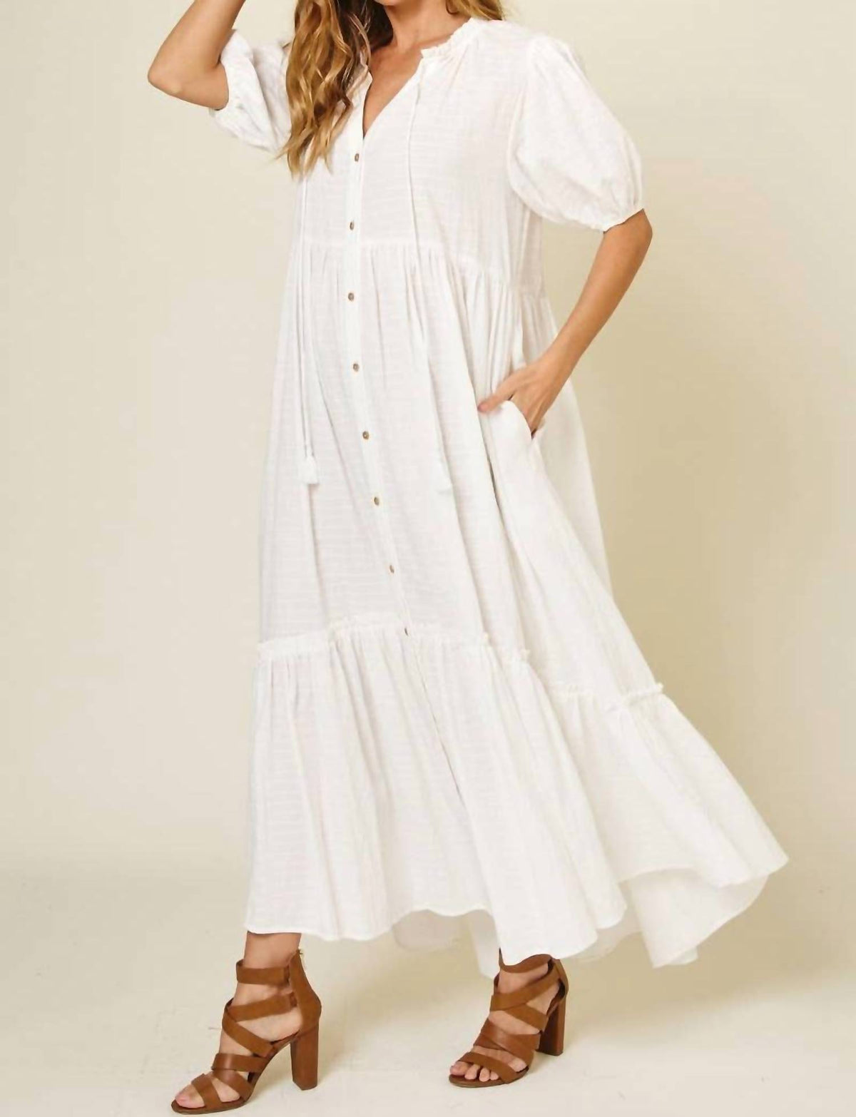 Ces Femme - Button Maxi Dress