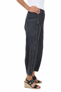 Jess & Jane - Jet Mineral-washed Ankle Pant