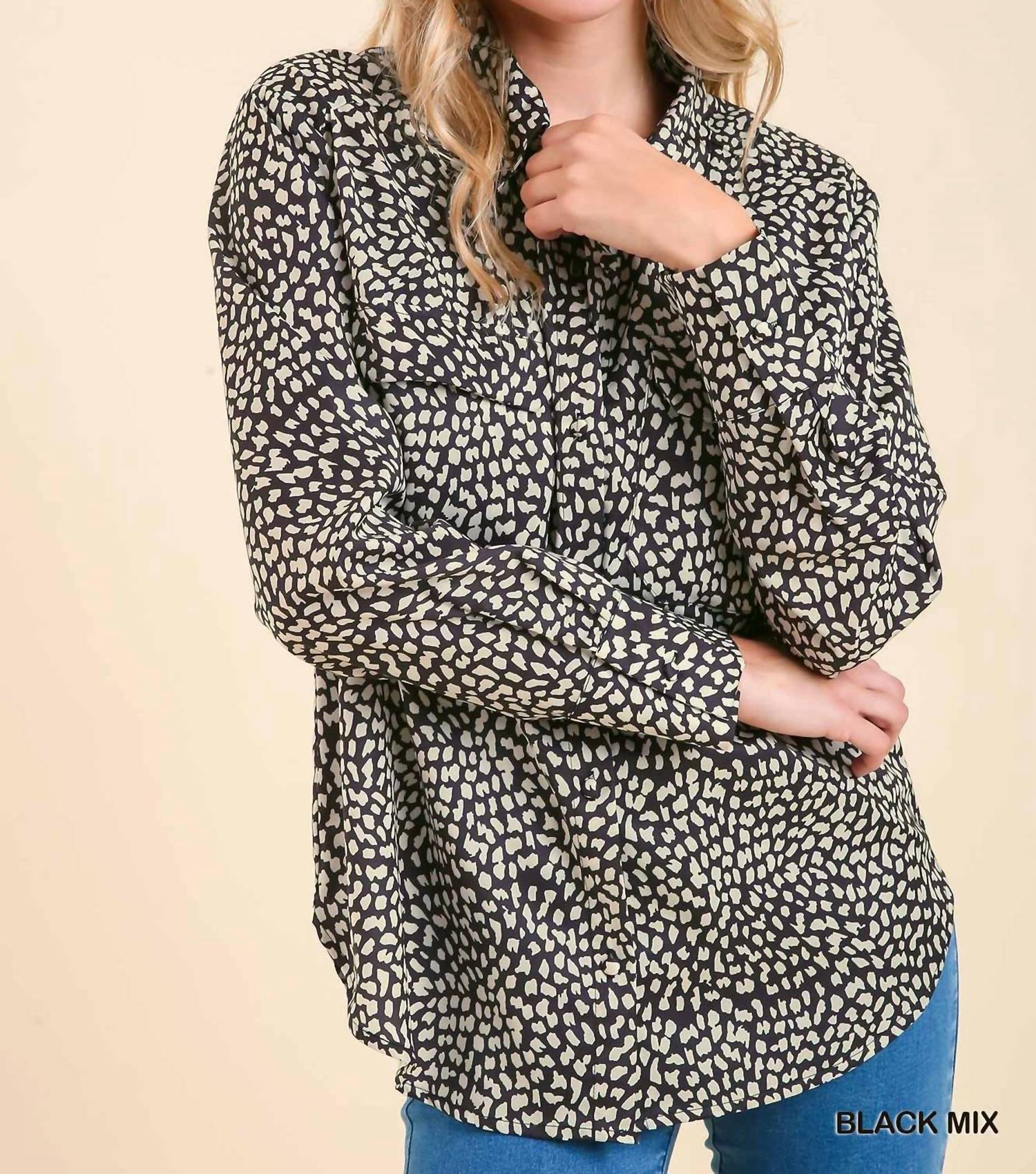 Umgee - Print Button Up Shirt