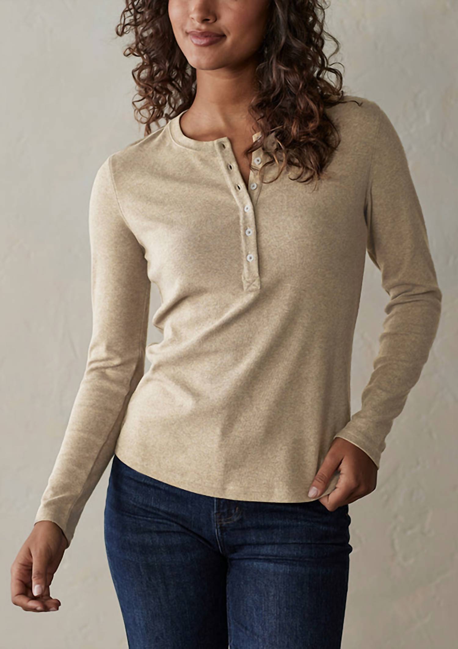 The Normal Brand - Puremeso Long Sleeve Henley Top