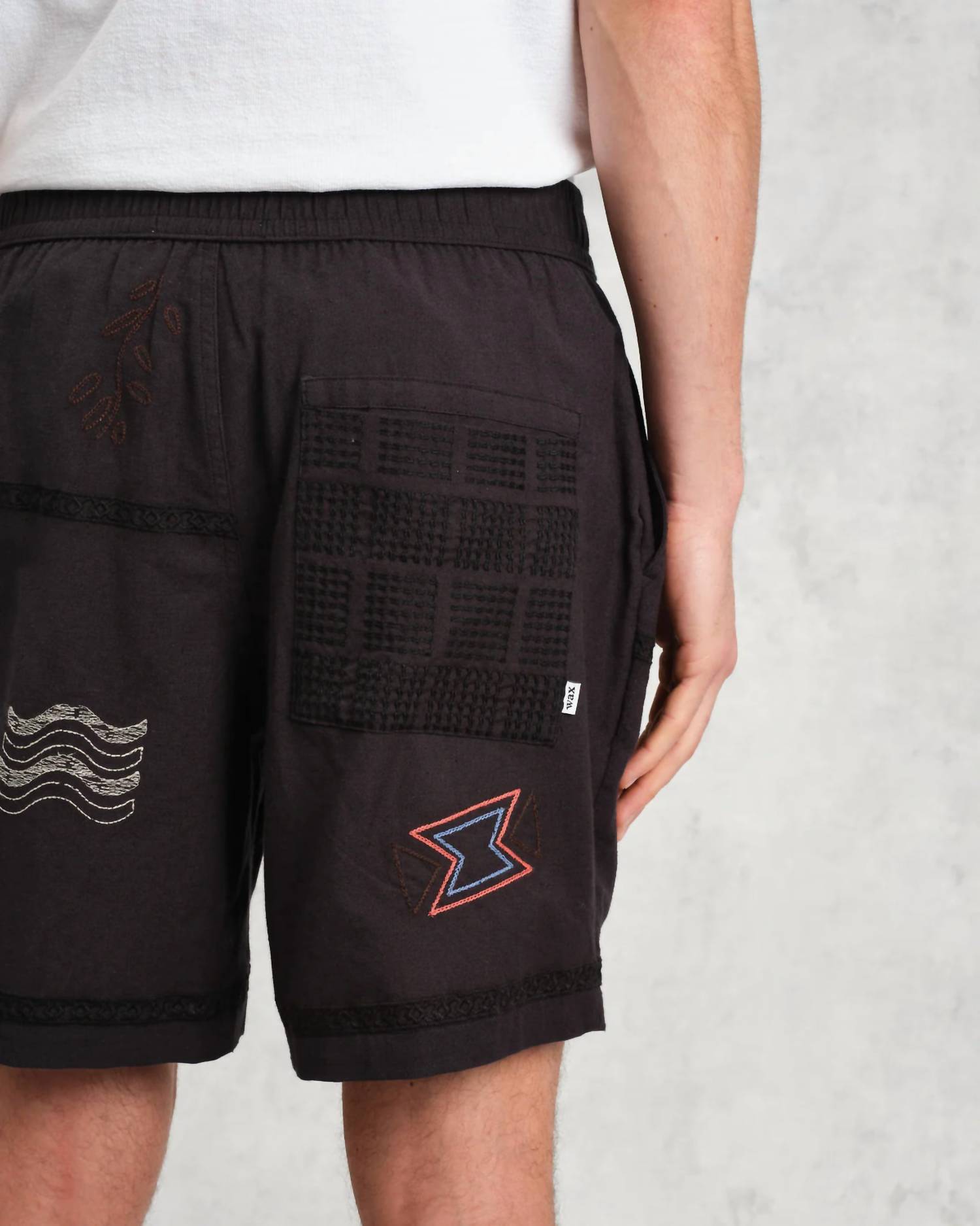 Wax London - Kurt Doodle Embroidery Short