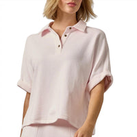 Lilla P - Oversized Terry Polo Top