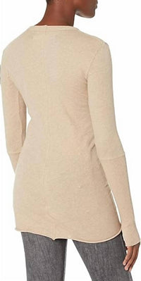 Enza Costa - CASHMERE FITTED CUFFED LONG SLEEVE CREW TOP