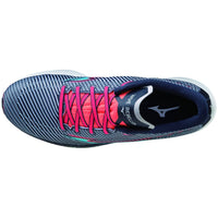 MIZUNO Men's Wave Rebellion Sneaker in india ink scuba blue - women's sneaker - detail view