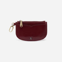 HOBO Women's Luna Card Pouch in saddleberry - women's bag - detail view
