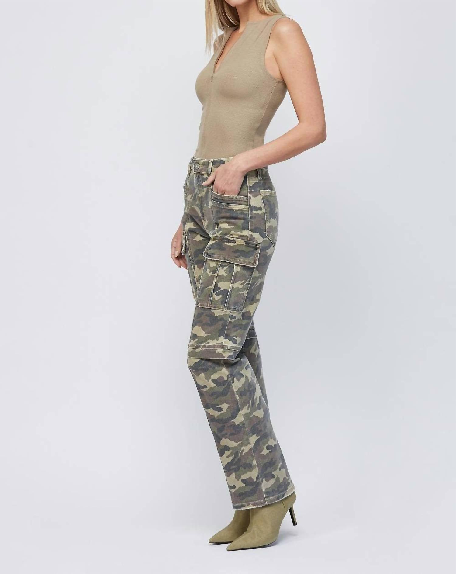 Hidden - Cargo Straight Stretch Jeans