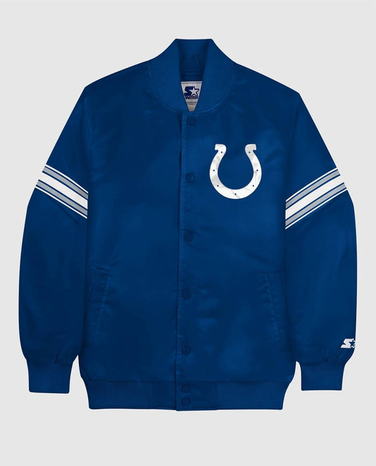 Starter - Men's Indianapolis Colts Satin Full-snap Jacket