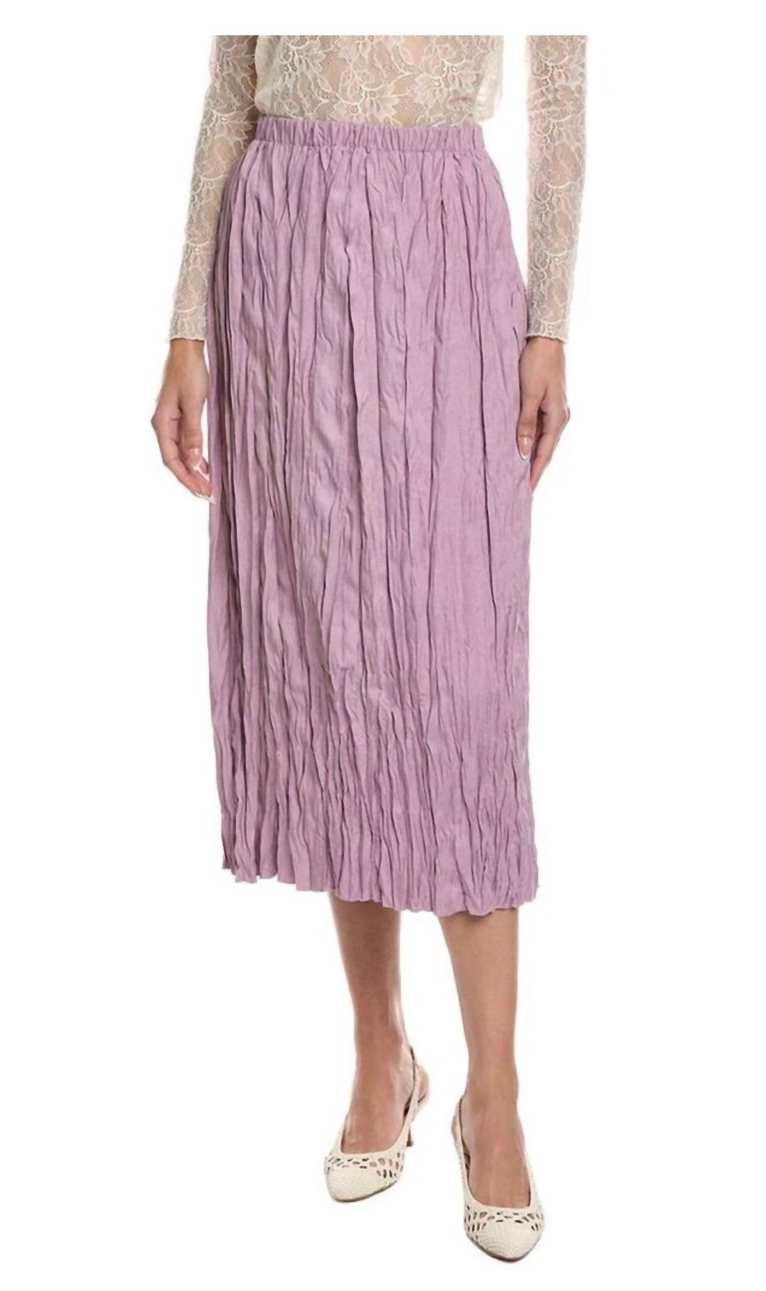 Lafayette 148 - Sleeveless Knit Top with Matching Crinkle Midi Skirt