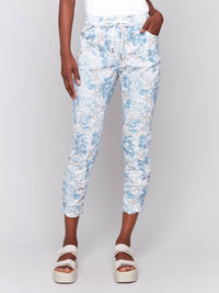 Charlie B - Printed Crinkle Jogger Pants