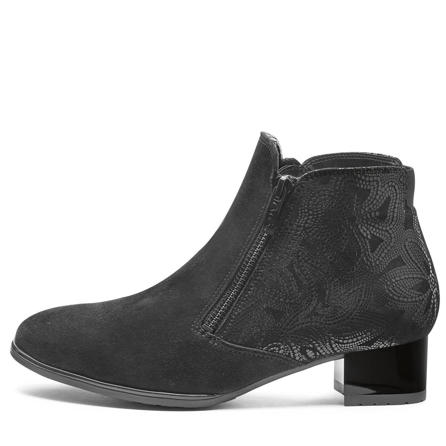 Ara Women's Geraldine Graz Ankle Bootie in black - women's shoe - detail view
