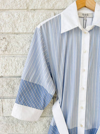 Sea - Helmi Striped Shirting Shirt Dress