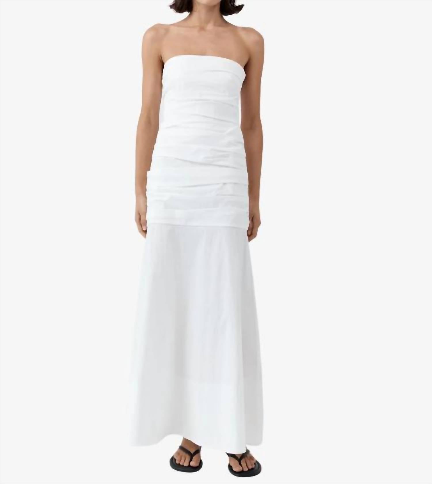 St. Agni - Gathered Strapless Longline Dress