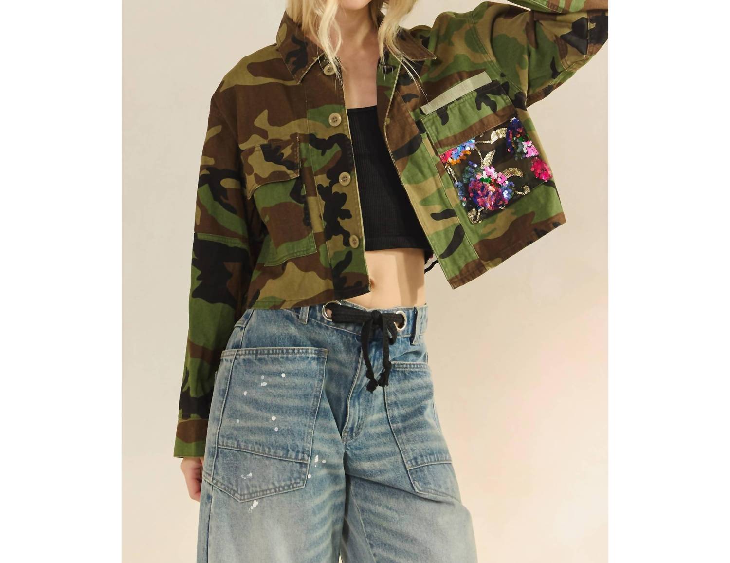 Veveret - Sequins Contrast Jacket