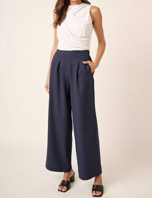 Mittoshop - Inverted Pleat Detail Wide Leg Office Pants