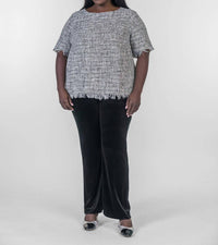 Marée Pour Toi - TWEED FRINGE BLOUSE