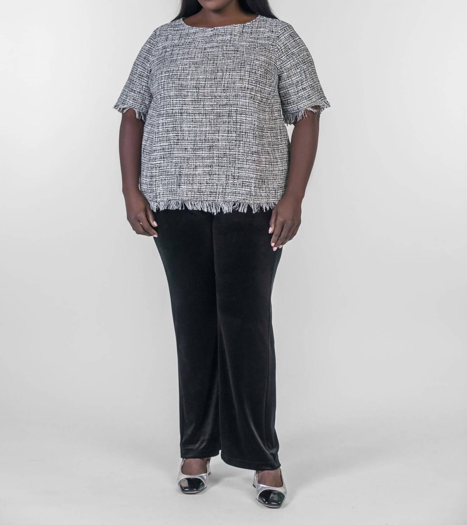 Marée Pour Toi - TWEED FRINGE BLOUSE