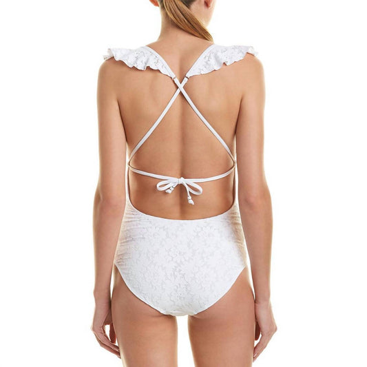 Shoshanna - Ruffle Neck One Piece Swimsuit