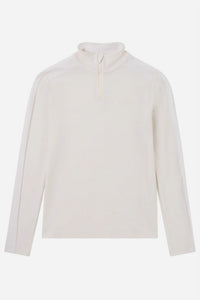 AMUNDSEN Women's Mila Half Zip Sweater in white - women's sweater