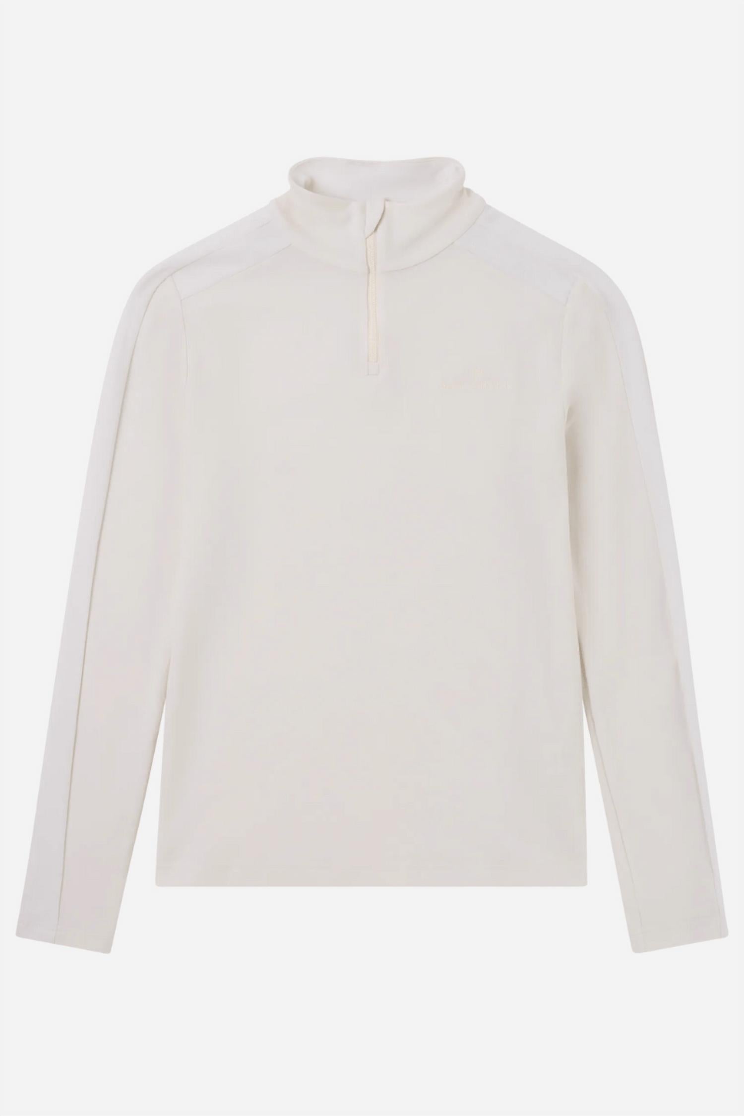 AMUNDSEN Women's Mila Half Zip Sweater in white - women's sweater