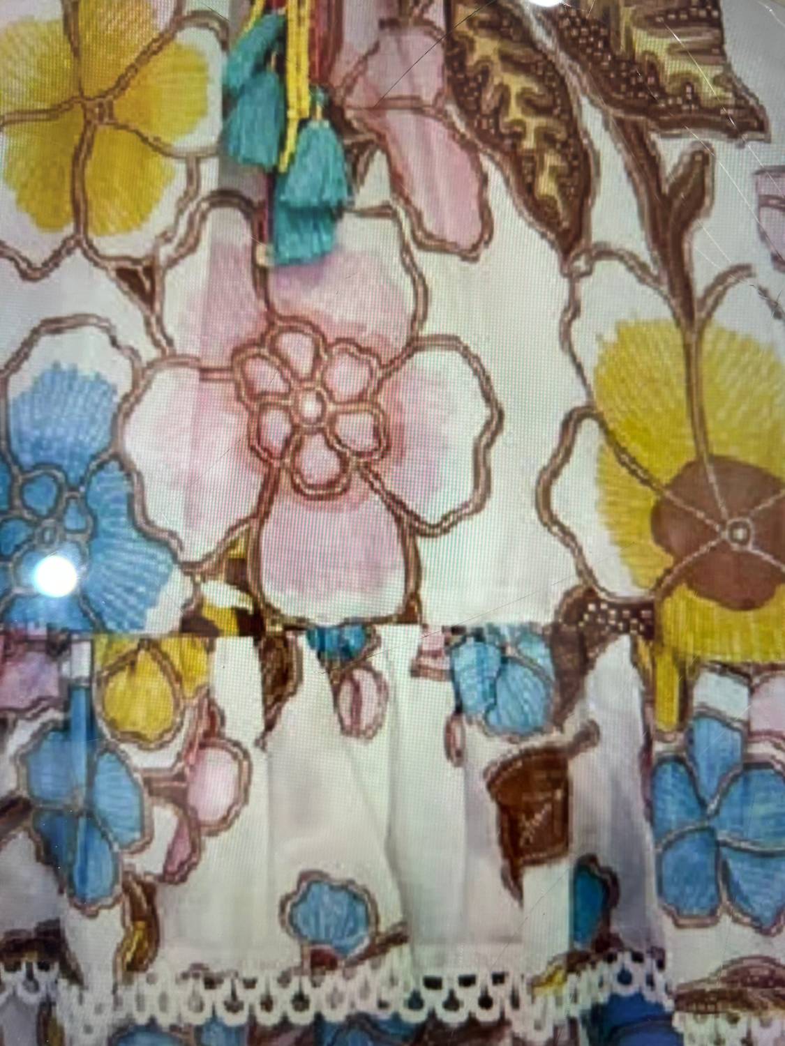 BELL Clover Maxi Dress in clover maxi dress in turquoise yellow - women's dress - view 5
