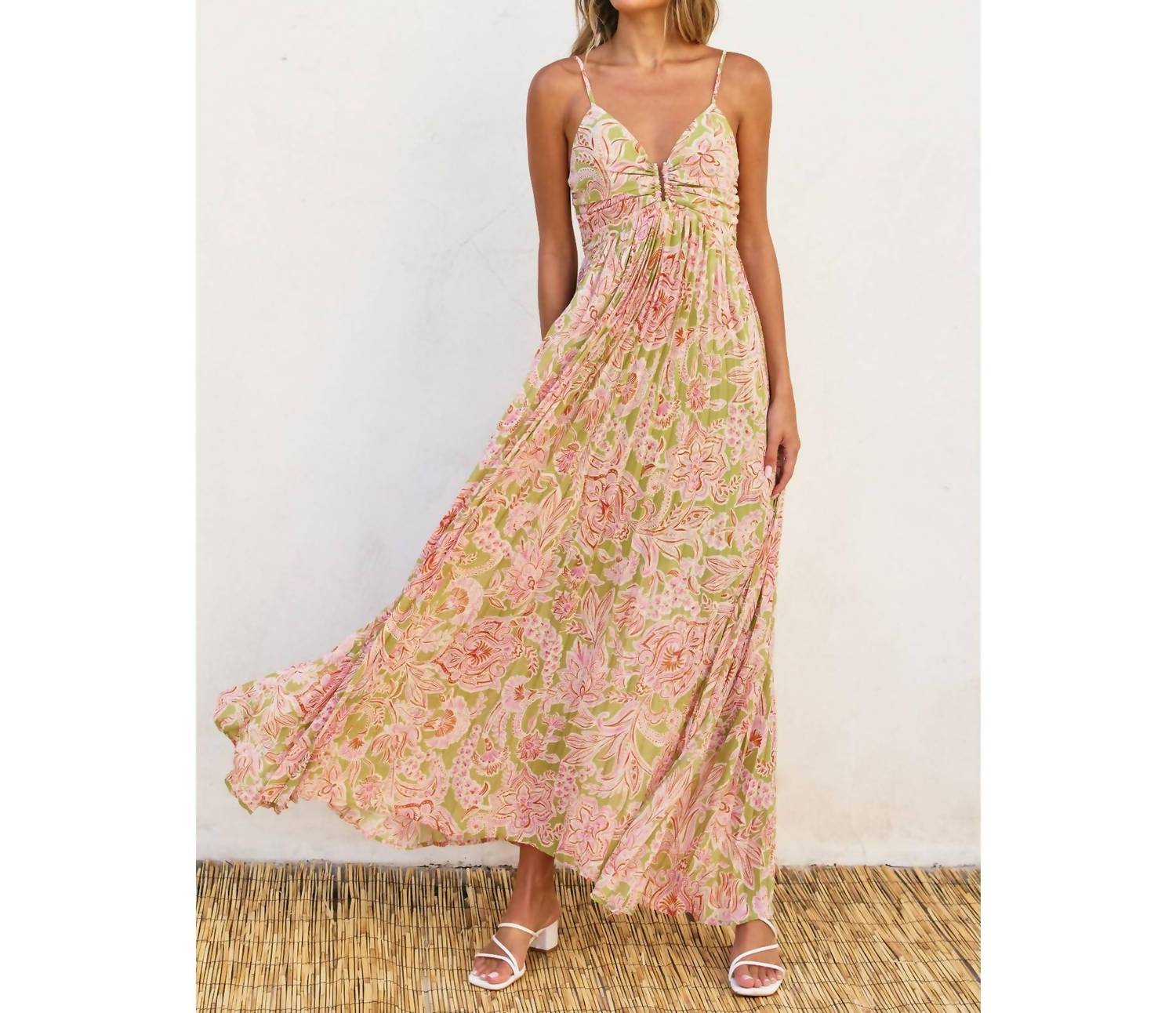 Dress Forum - Lilly Bloom Pleated Maxi Dress