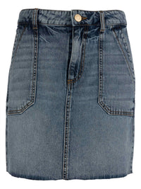 Kut From The Kloth - Bristol Raw Hem Denim Mini Skirt