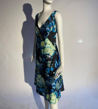 Kevan Hall - Floral V-Neck Slip Dress