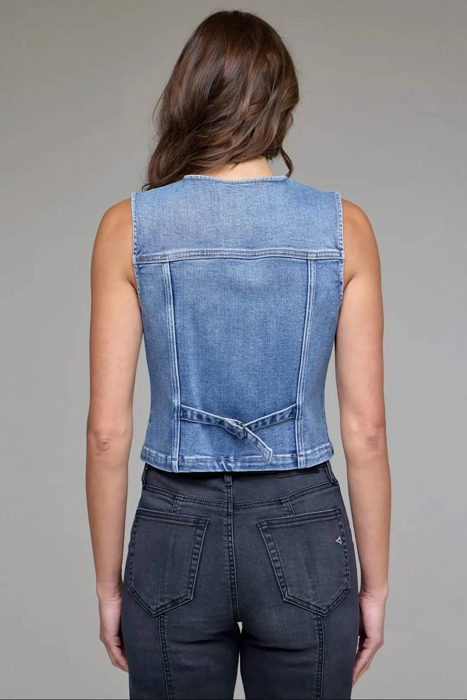 Hidden - Rory Denim Button Down Vest