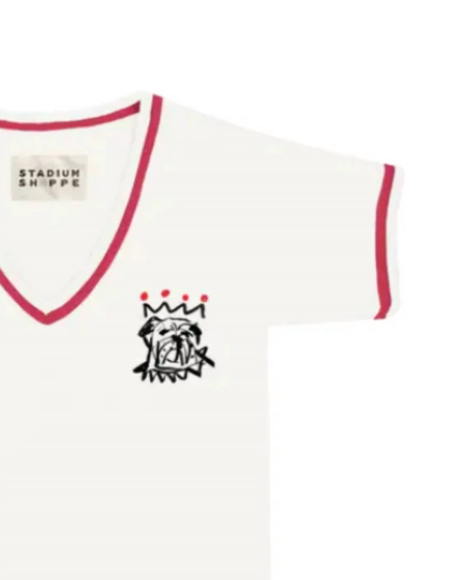 Stadium Shoppe - Women's Bulldog V-neck Ringer