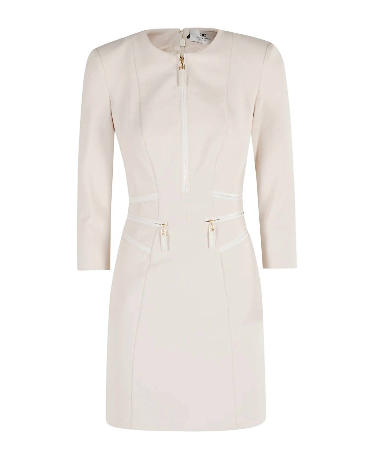 Elisabetta Franchi - Double Layer Crepe Zip Dress