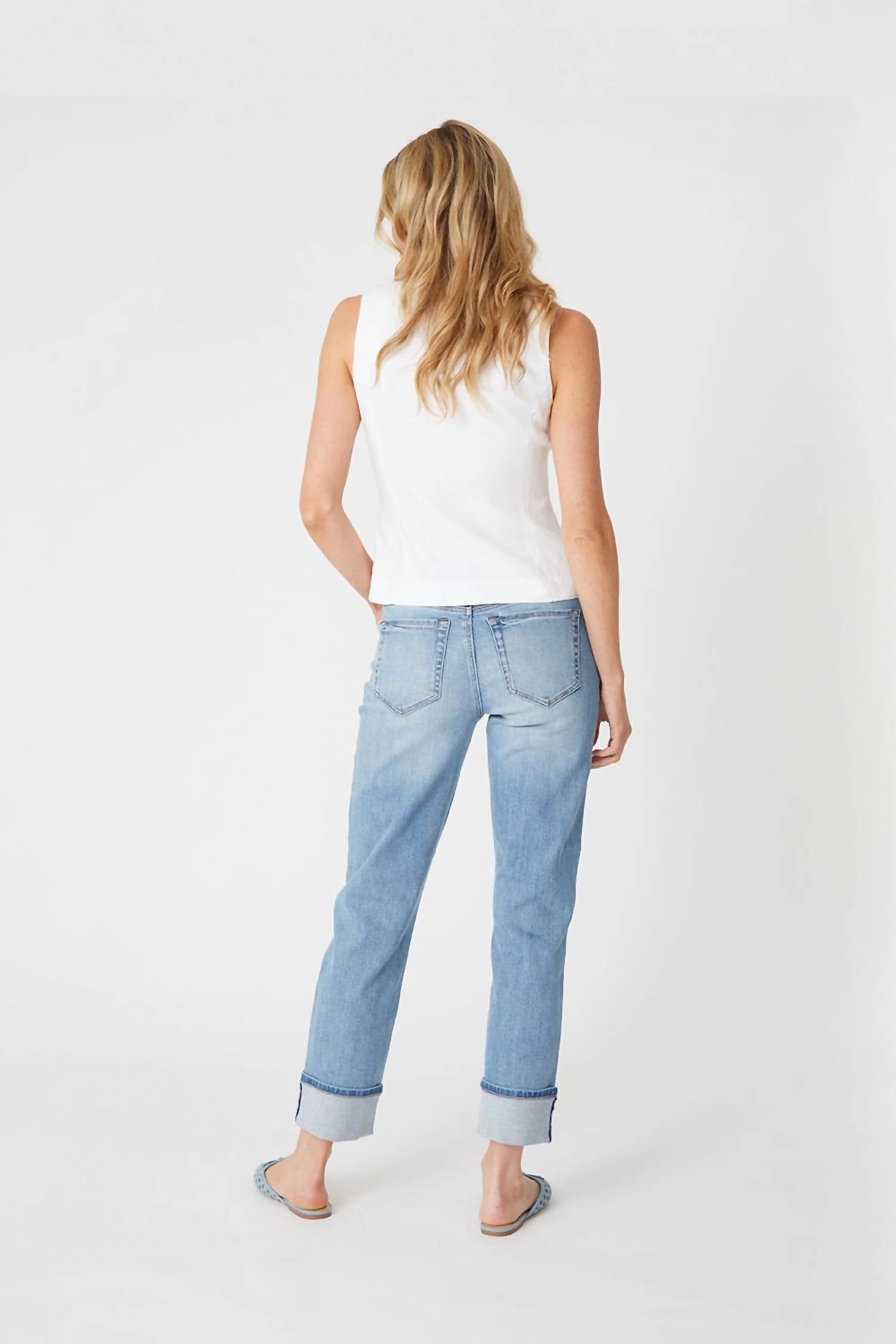Level99 - Jessie Wide Cuff Slim Jean