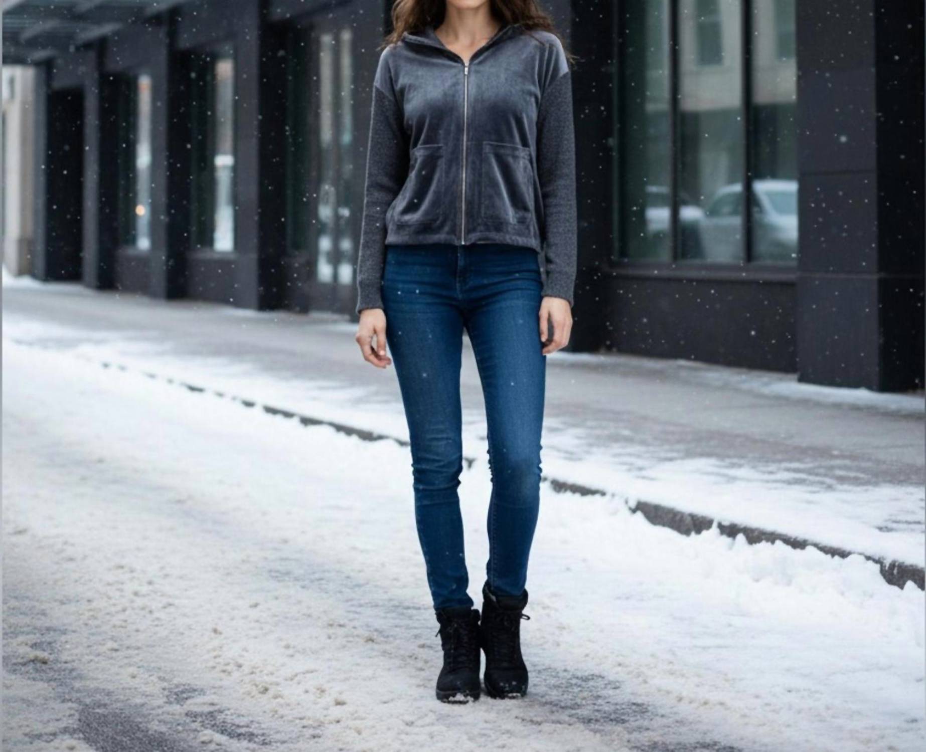 VINCE CAMUTO Zip-up Jacket in gray - women's top