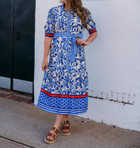 Jade - Button Front Short Sleeve Maxi Dress