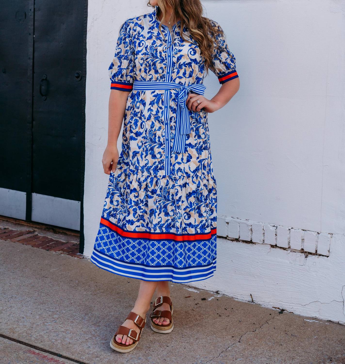 Jade - Button Front Short Sleeve Maxi Dress