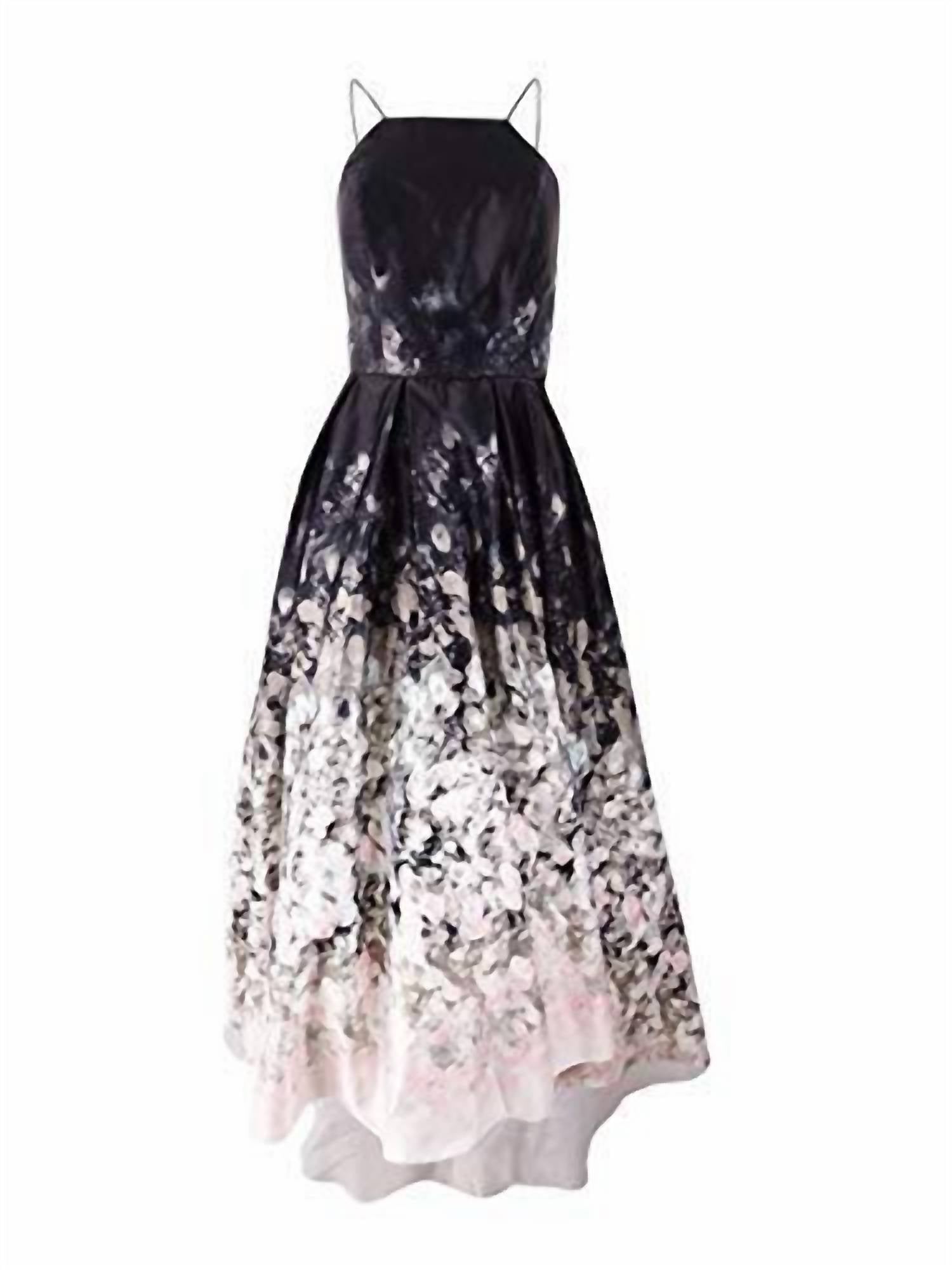 Betsy & Adam - Women's Satin Halter Formal Dress