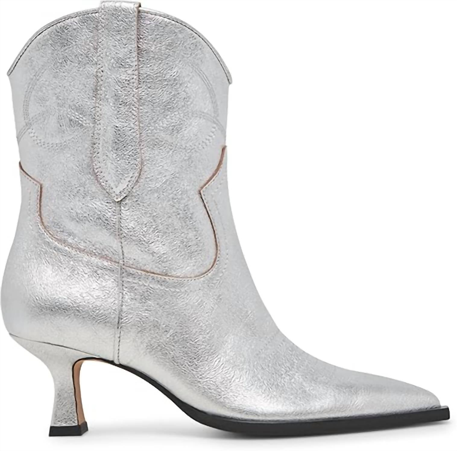 Dolce Vita Women's Angel Metallic Leather Boot in silver - women's shoe