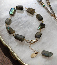 Anne Vaughan - Women's Hand-Cut Iridescent Bracelet