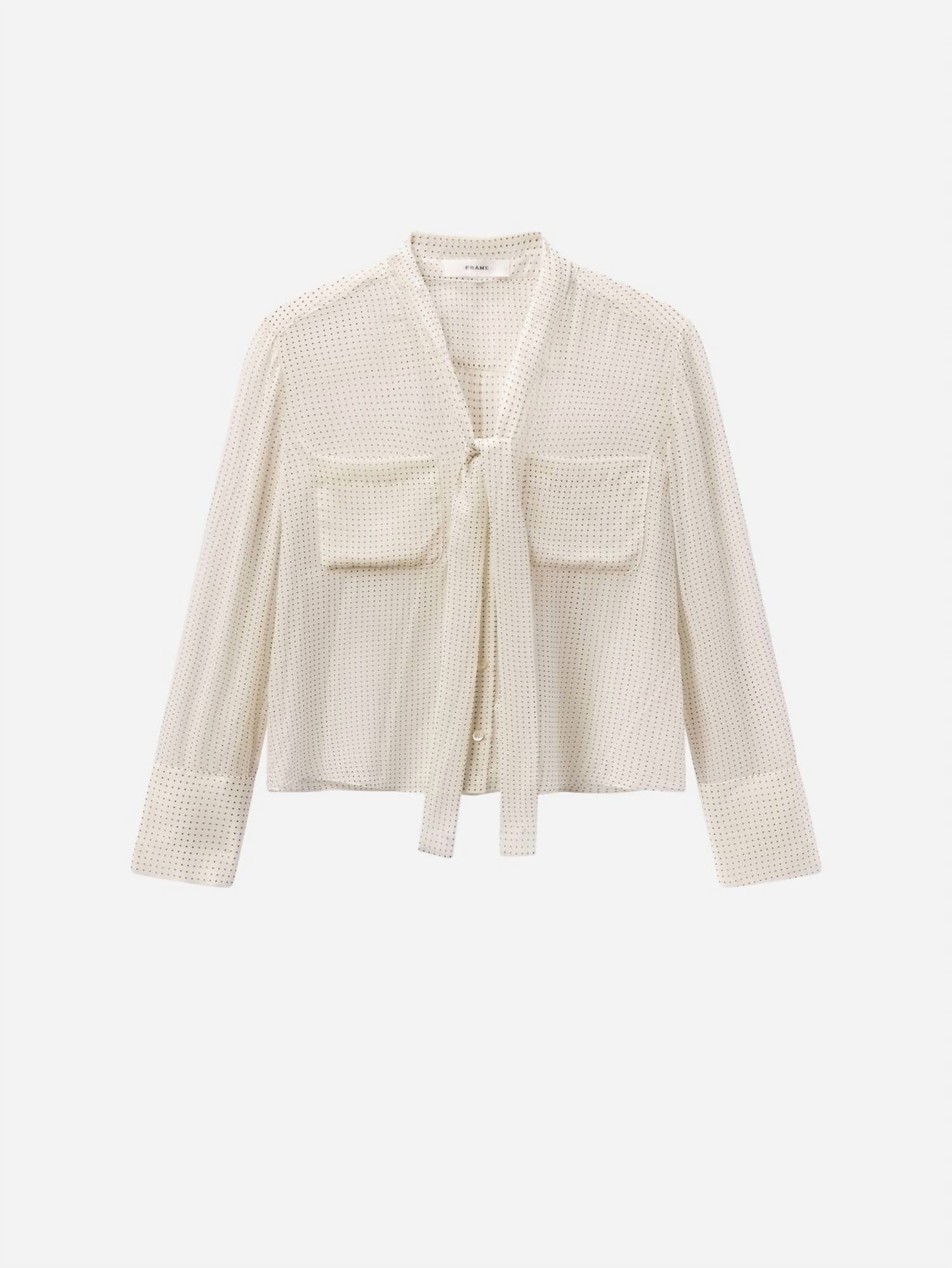 Frame - The Modern Tie Polka Dot Blouse