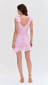 Patbo - Silk Plisse Flutter Mini Dress